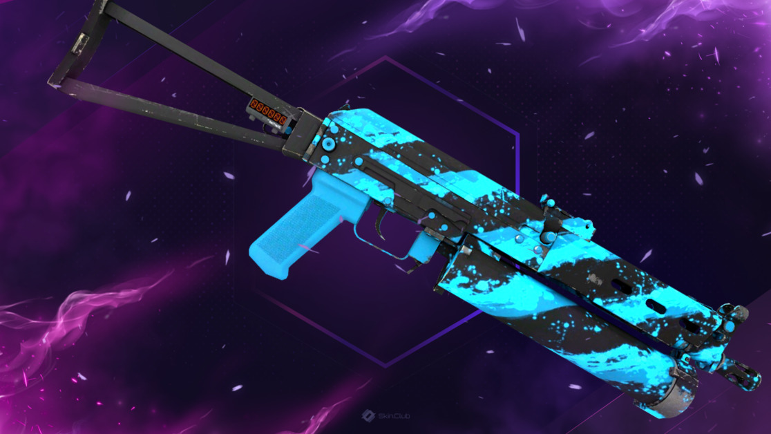 StatTrak™ PP-Bizon | Blue Streak (Minimal Wear)