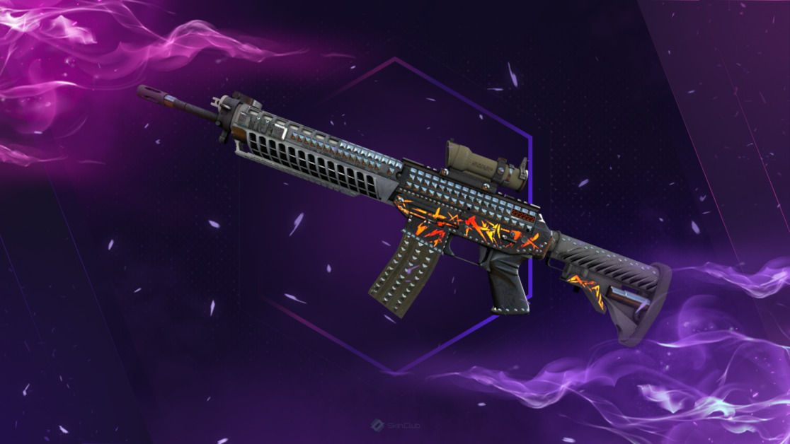StatTrak™ SG 553 | Heavy Metal (Battle-Scarred)