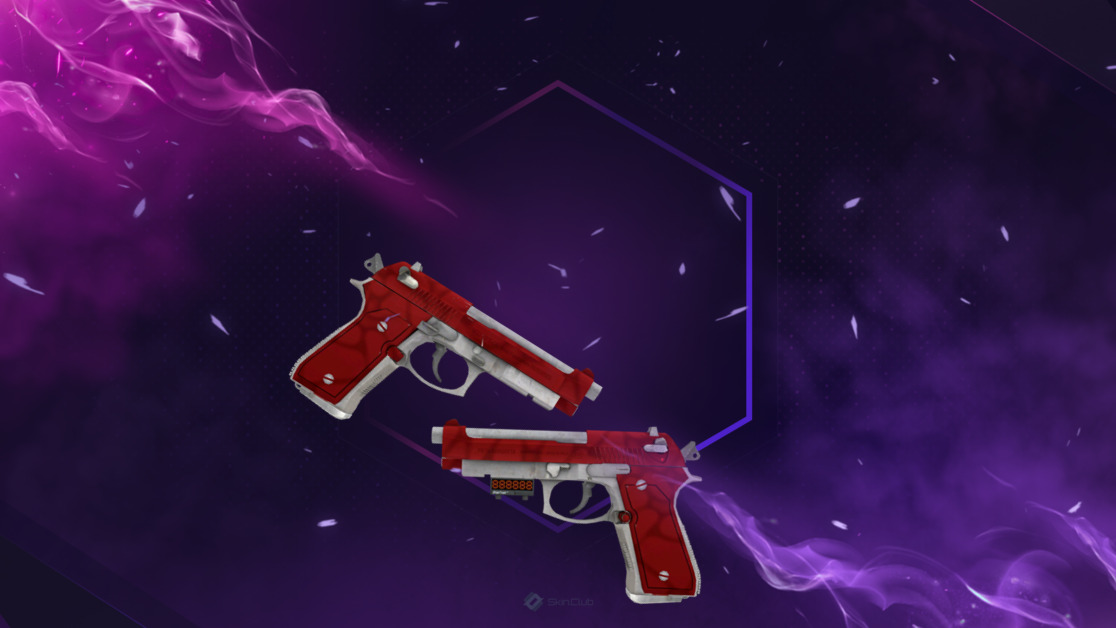StatTrak™ Dual Berettas | Hemoglobin (Factory New)