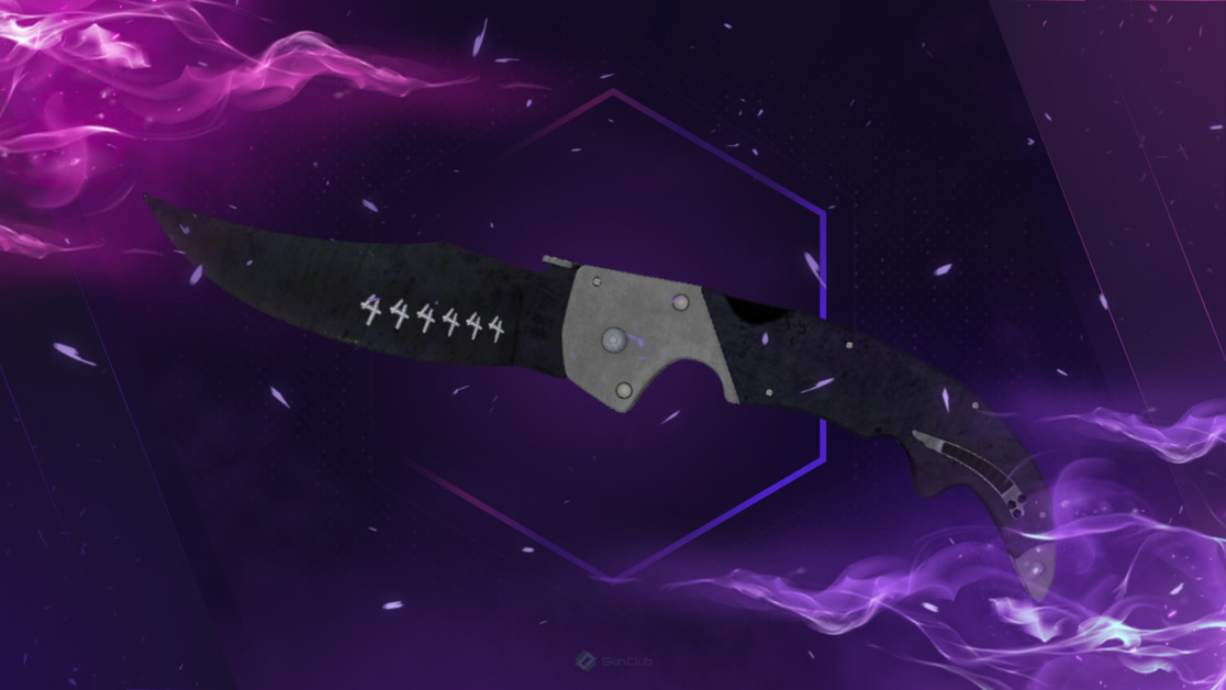 ★ StatTrak™ Falchion Knife | Blue Steel (Well-Worn)