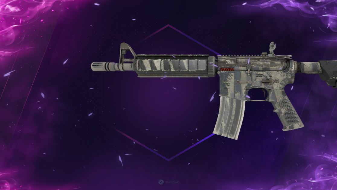 StatTrak™ M4A4 | Faded Zebra (Well-Worn)
