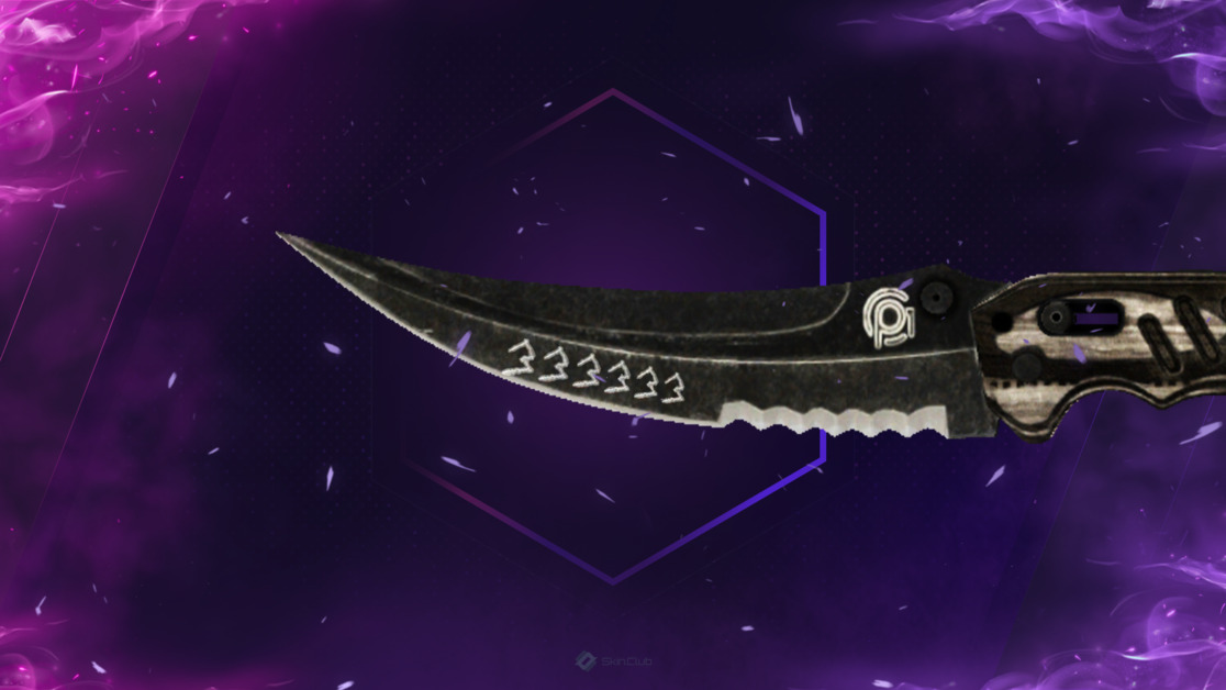 ★ StatTrak™ Flip Knife | Black Laminate (Battle-Scarred)
