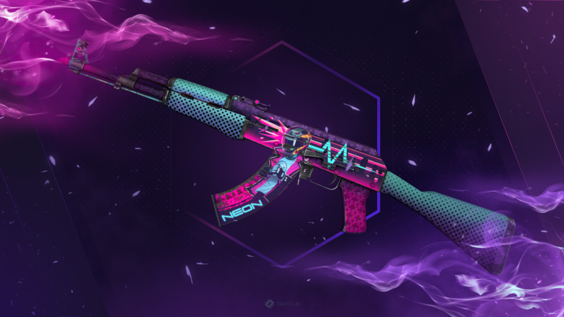 AK-47 | Neon Rider (Well-Worn)