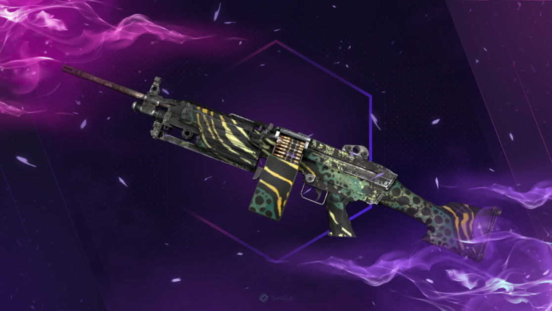 M249 | Emerald Poison Dart (Well-Worn)