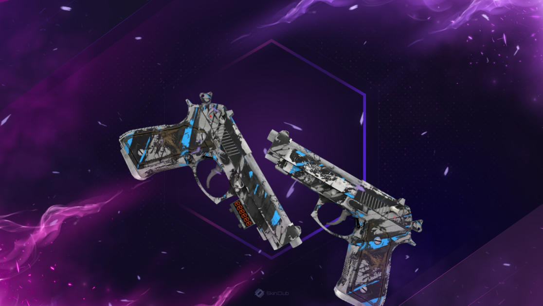 StatTrak™ Dual Berettas | Shred (Well-Worn)