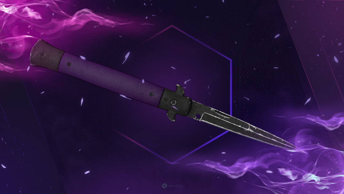 ★ Stiletto Knife | Ultraviolet (Well-Worn)