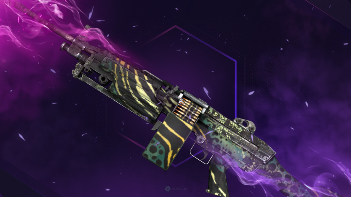 M249 | Emerald Poison Dart (Well-Worn)