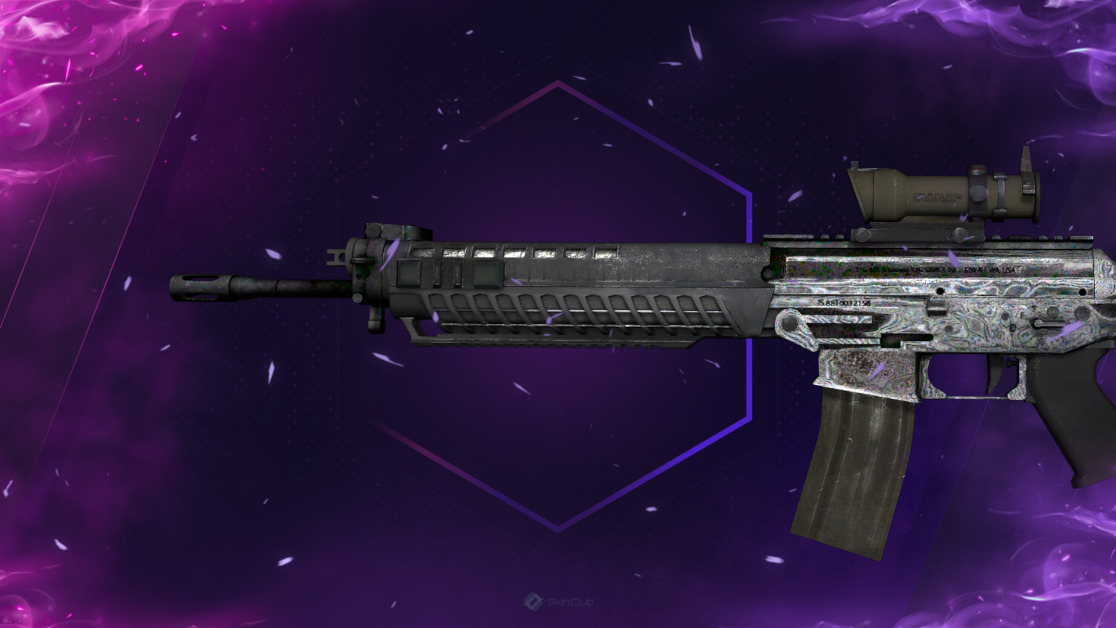 SG 553 | Damascus Steel (Battle-Scarred)