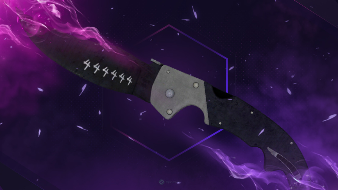 ★ StatTrak™ Falchion Knife | Blue Steel (Well-Worn)