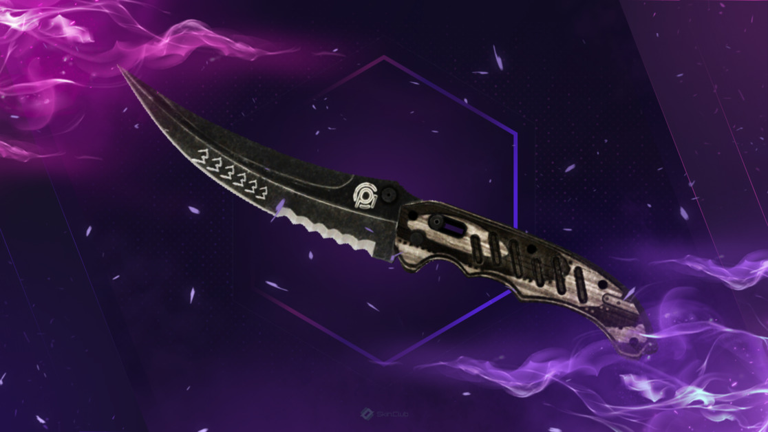 ★ StatTrak™ Flip Knife | Black Laminate (Battle-Scarred)