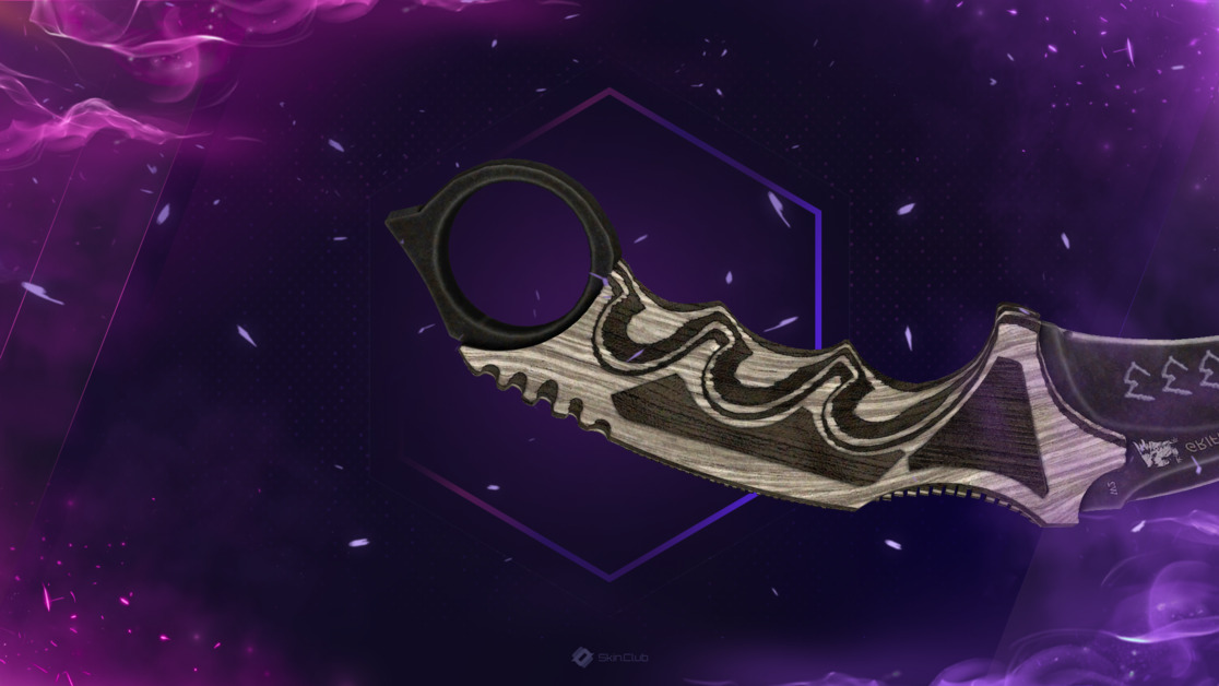 ★ StatTrak™ Karambit | Black Laminate (Battle-Scarred)