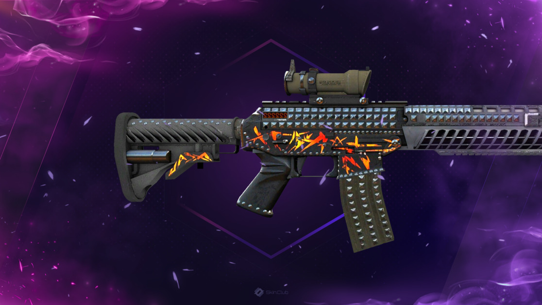 StatTrak™ SG 553 | Heavy Metal (Battle-Scarred)