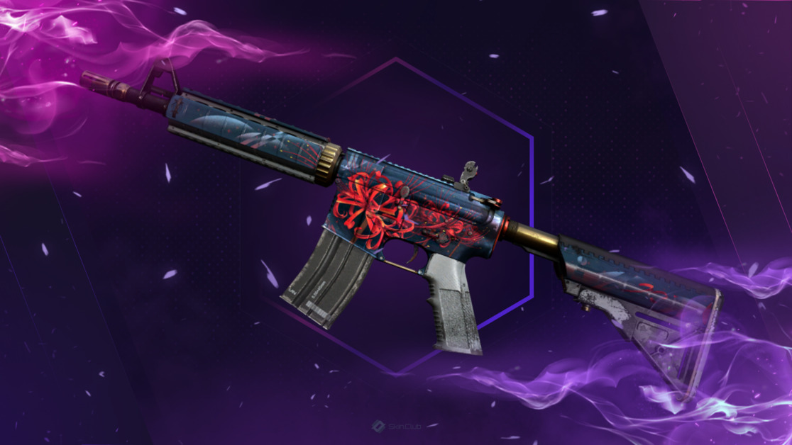 M4A4 | Spider Lily (Well-Worn)