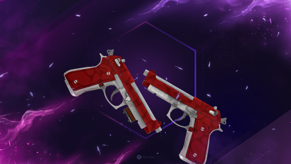 StatTrak™ Dual Berettas | Hemoglobin (Factory New)