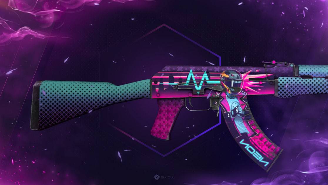 AK-47 | Neon Rider (Well-Worn)