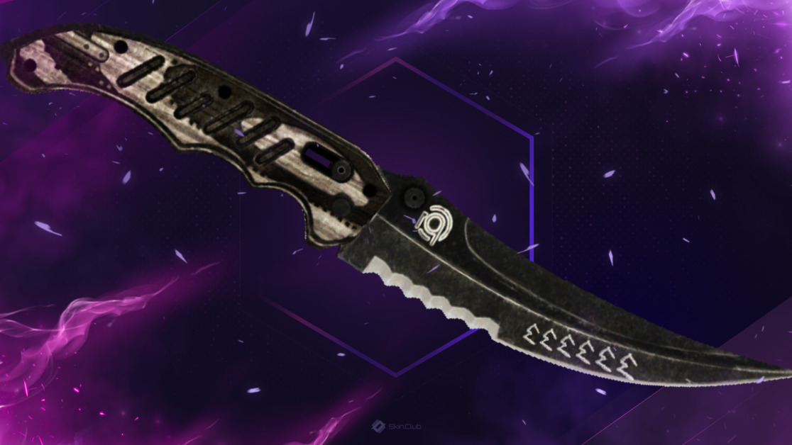 ★ StatTrak™ Flip Knife | Black Laminate (Battle-Scarred)