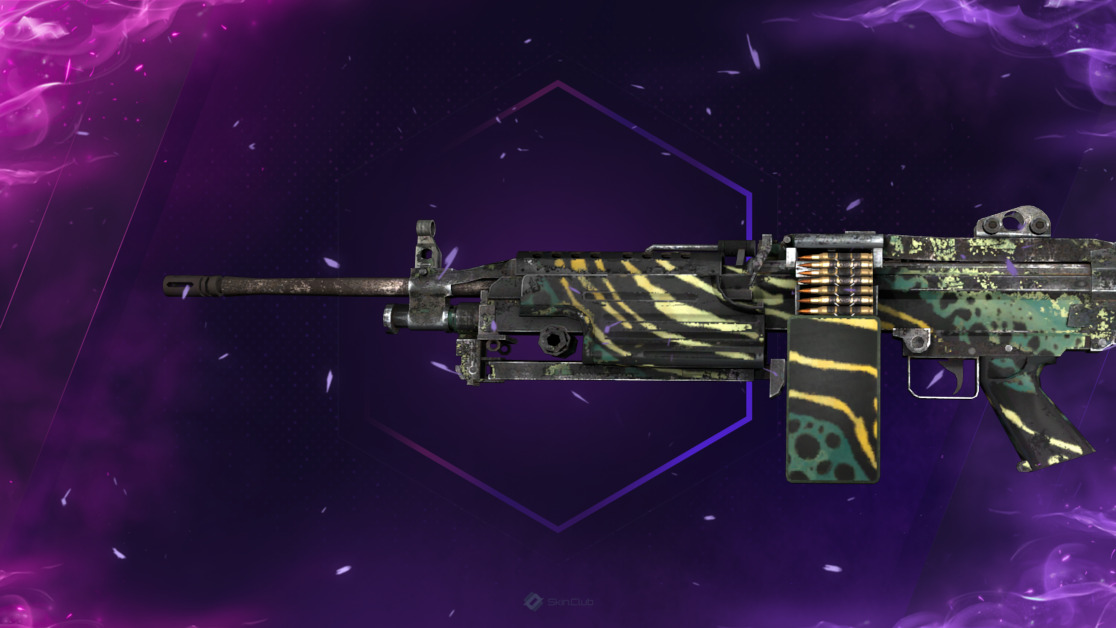M249 | Emerald Poison Dart (Well-Worn)