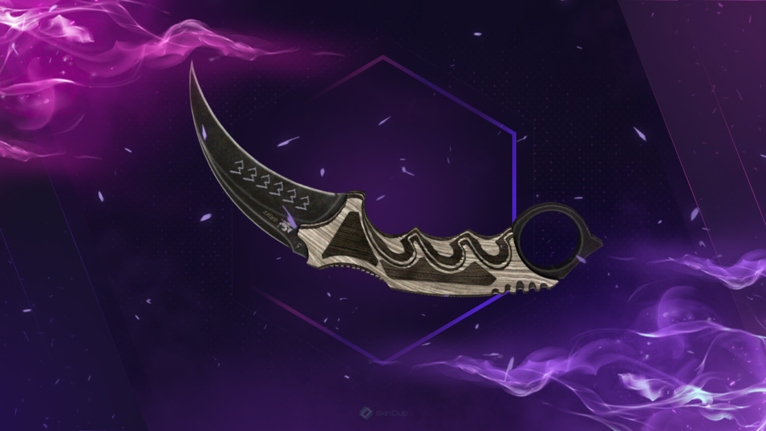 ★ StatTrak™ Karambit | Black Laminate (Battle-Scarred)