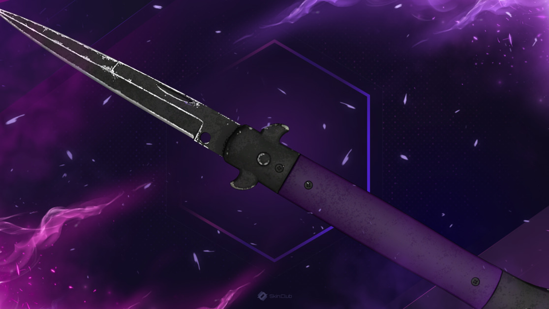 ★ Stiletto Knife | Ultraviolet (Well-Worn)