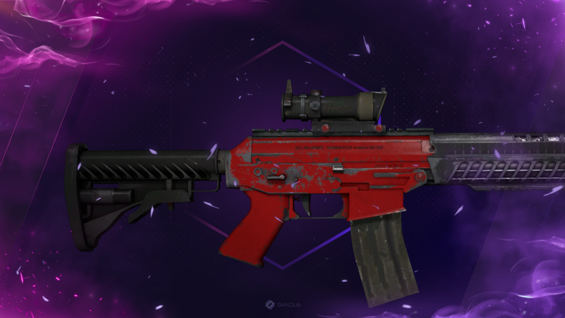 SG 553 | Candy Apple | Battle-Scarred