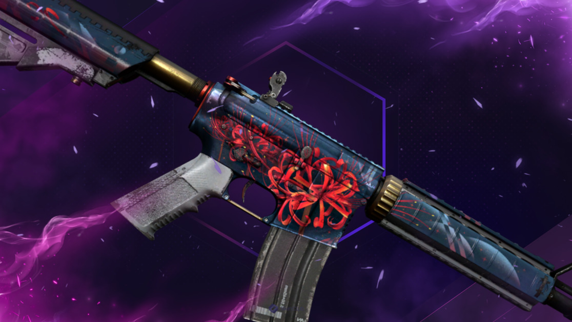 M4A4 | Spider Lily (Well-Worn)
