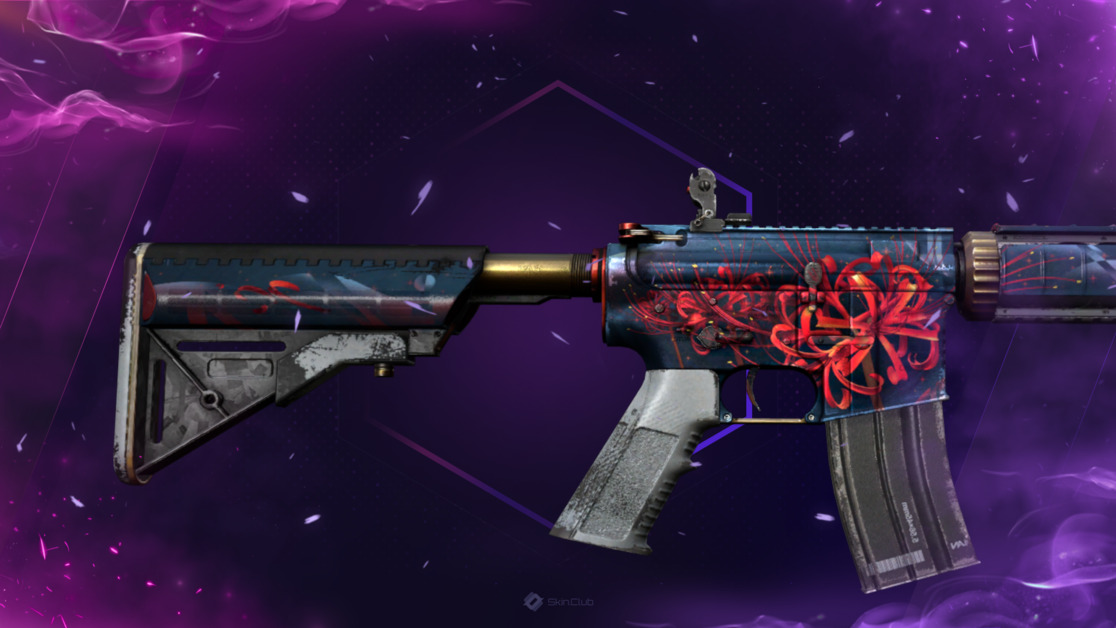 M4A4 | Spider Lily (Well-Worn)