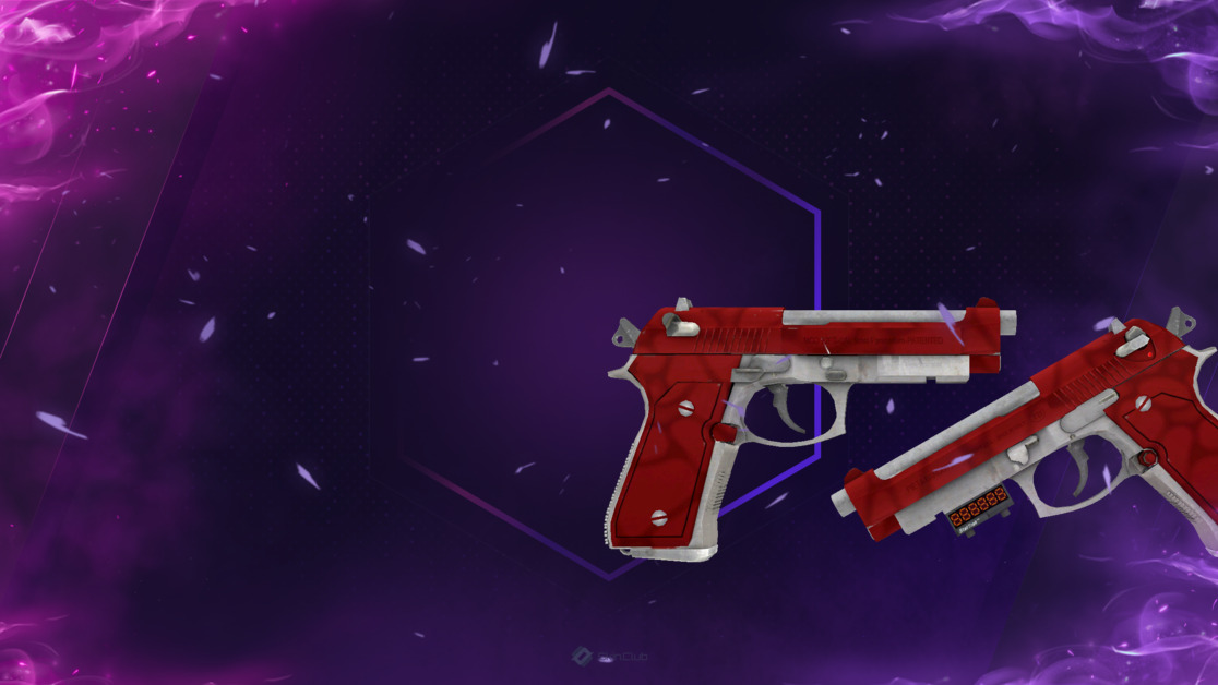 StatTrak™ Dual Berettas | Hemoglobin (Factory New)