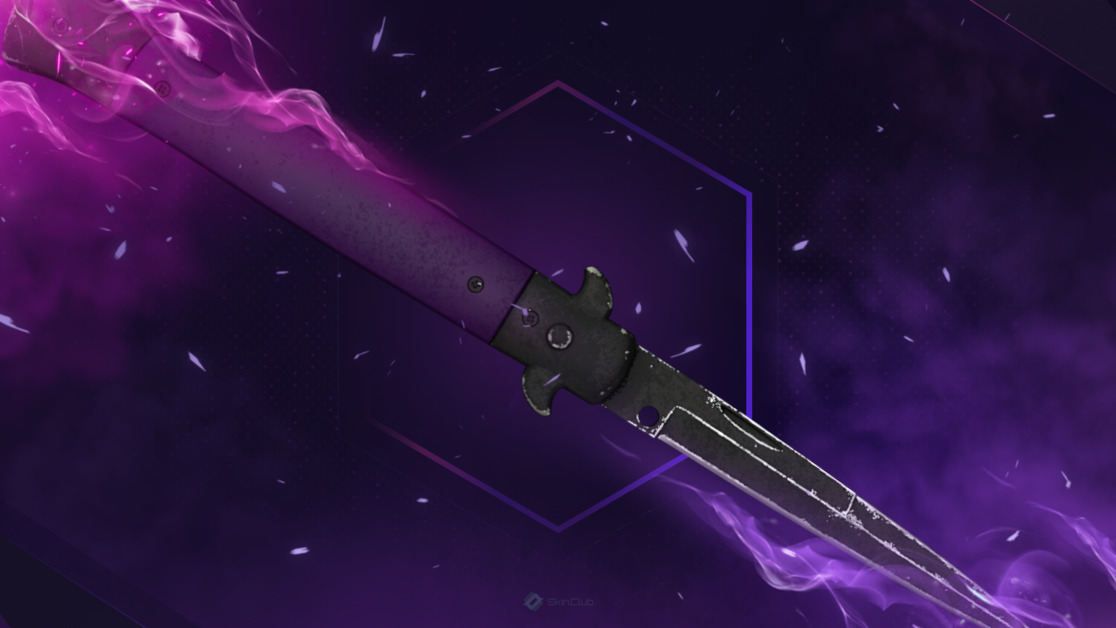 ★ Stiletto Knife | Ultraviolet (Well-Worn)