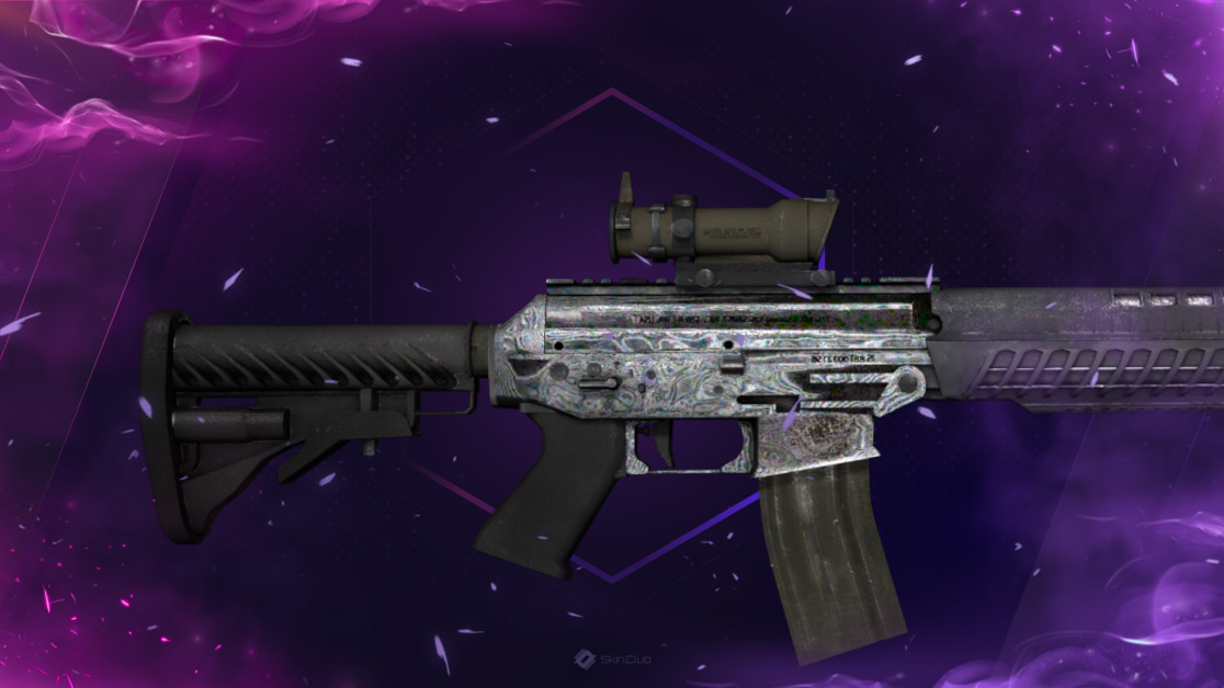 SG 553 | Damascus Steel (Battle-Scarred)