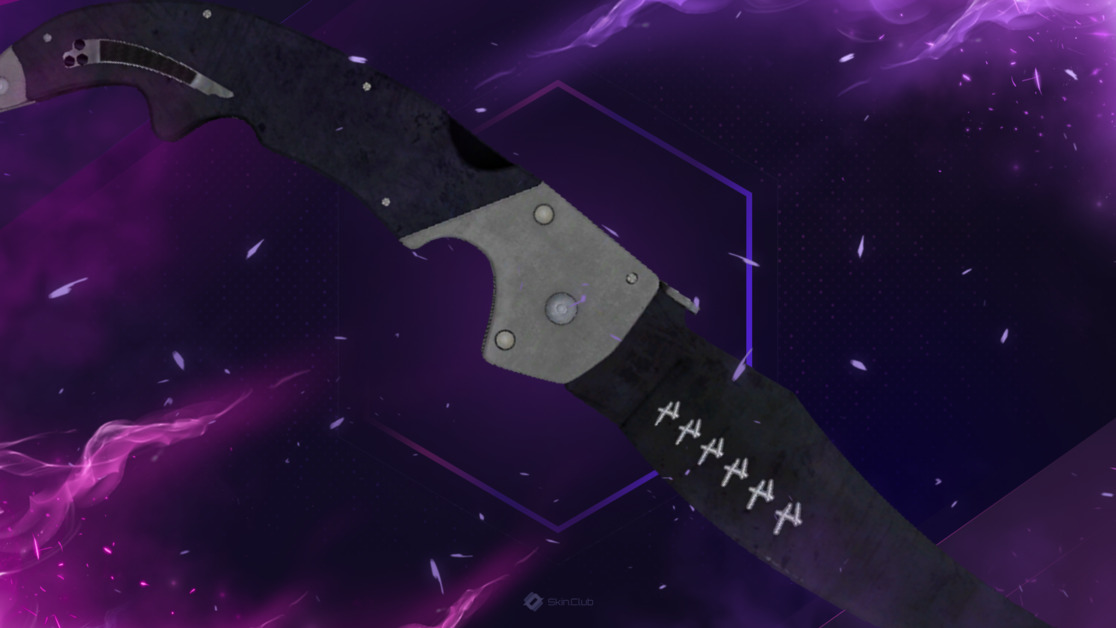 ★ StatTrak™ Falchion Knife | Blue Steel (Well-Worn)