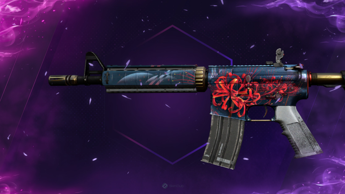 M4A4 | Spider Lily (Well-Worn)