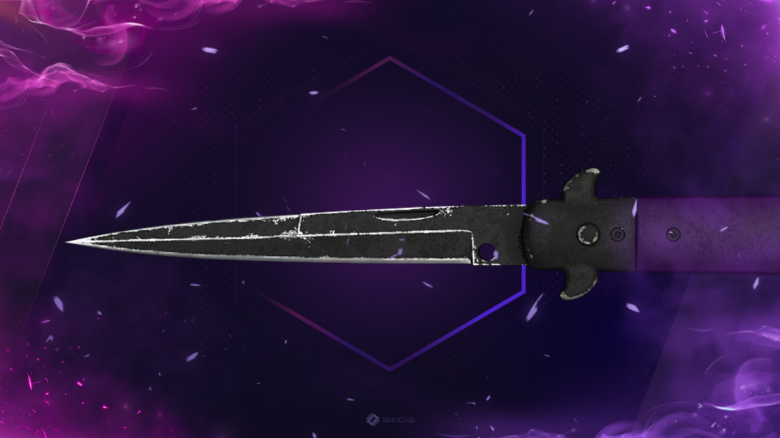 ★ Stiletto Knife | Ultraviolet (Well-Worn)