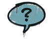 Sealed Graffiti Question Mark (Wire Blue)