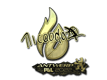 Sticker nicoodoz (Gold) | Antwerp 2022